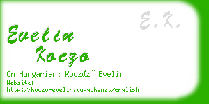 evelin koczo business card